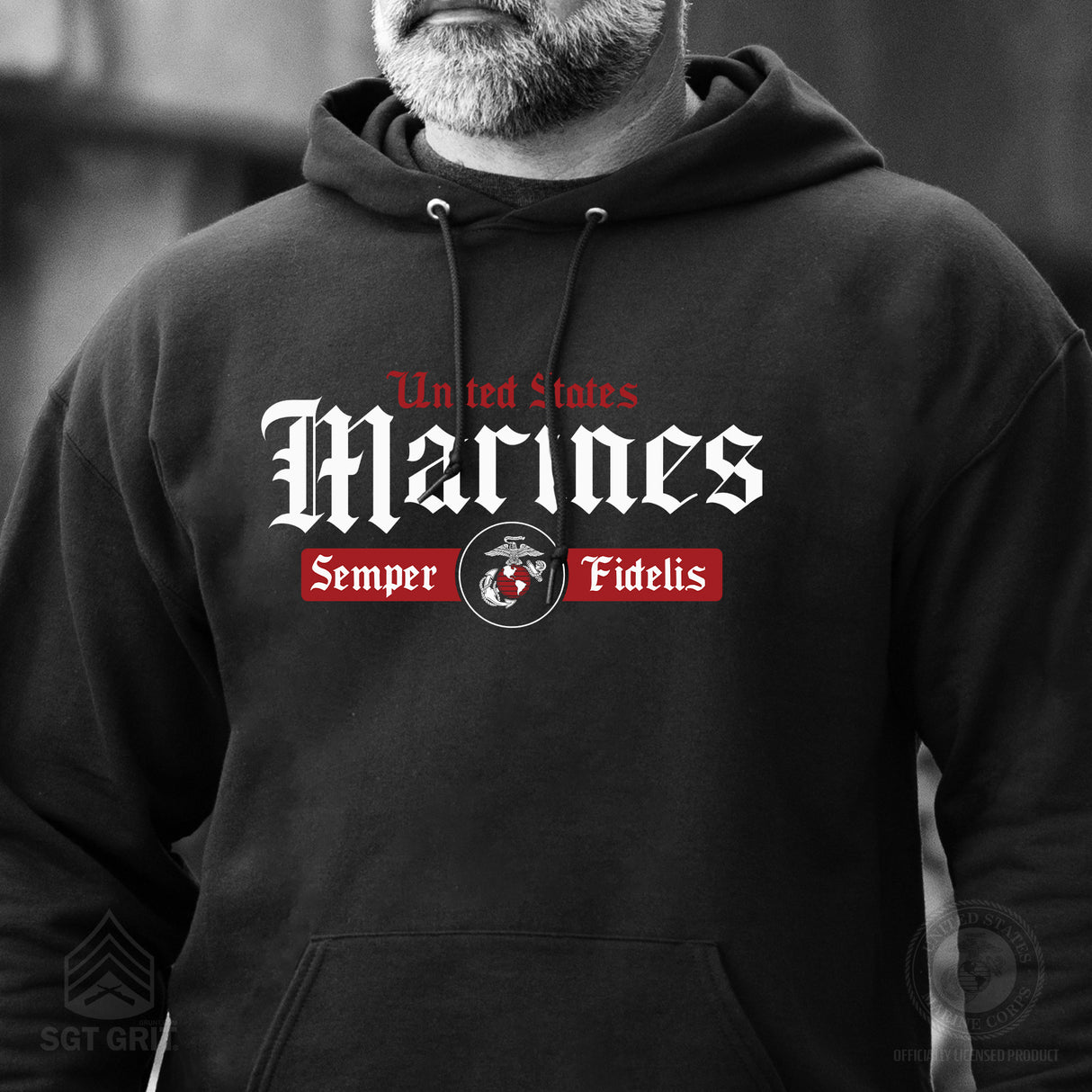 Classic United States Marines Hoodie - SGT GRIT