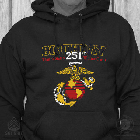 USMC 251st Birthday Hoodie - SGT GRIT