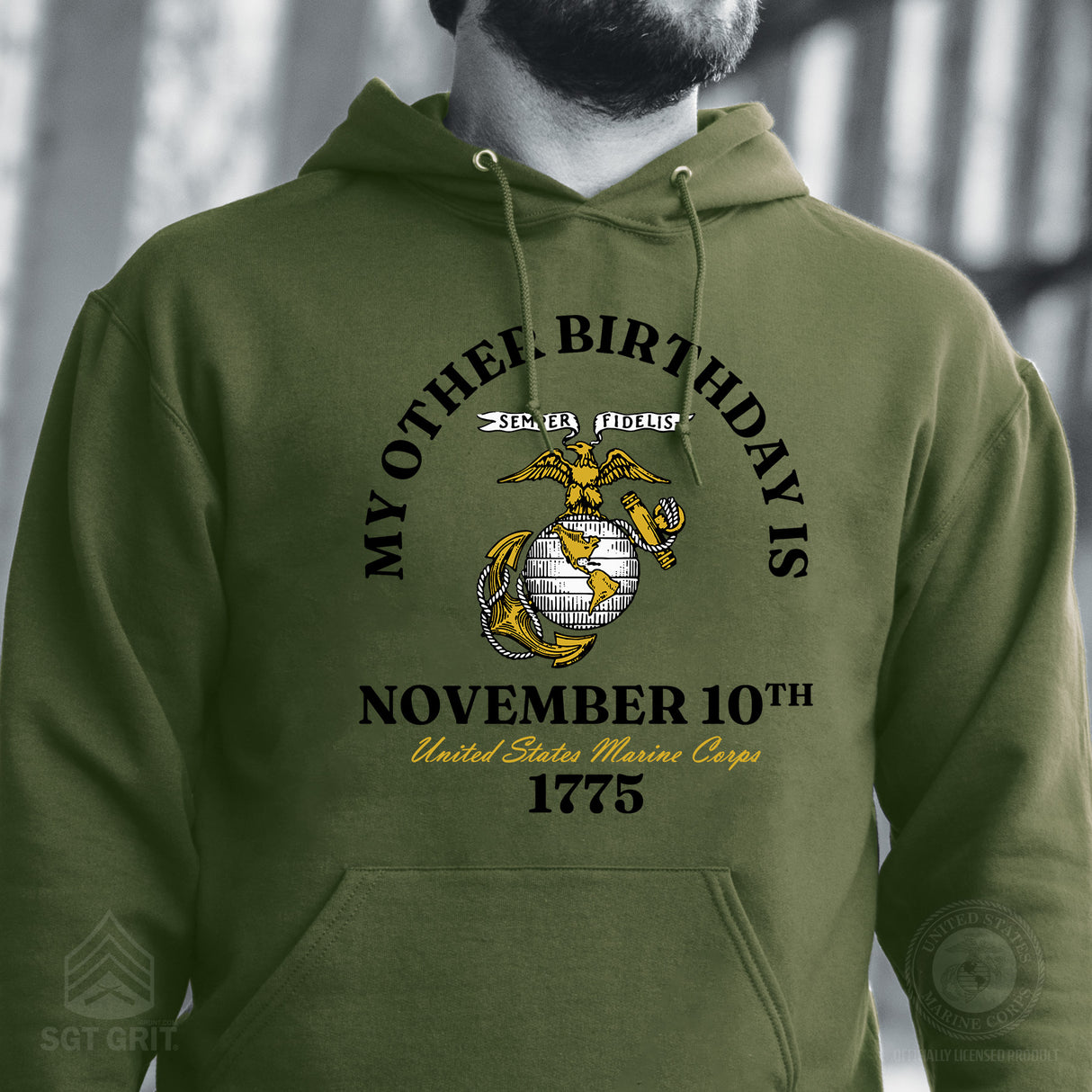 My Other Birthday Marine Corps Hoodie - SGT GRIT