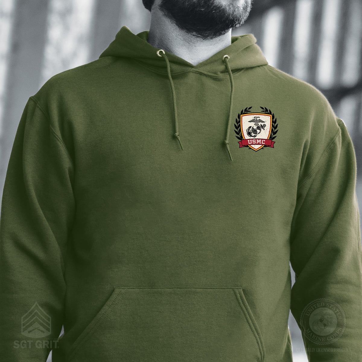 Collegiate Left Chest Crest Hoodie - SGT GRIT