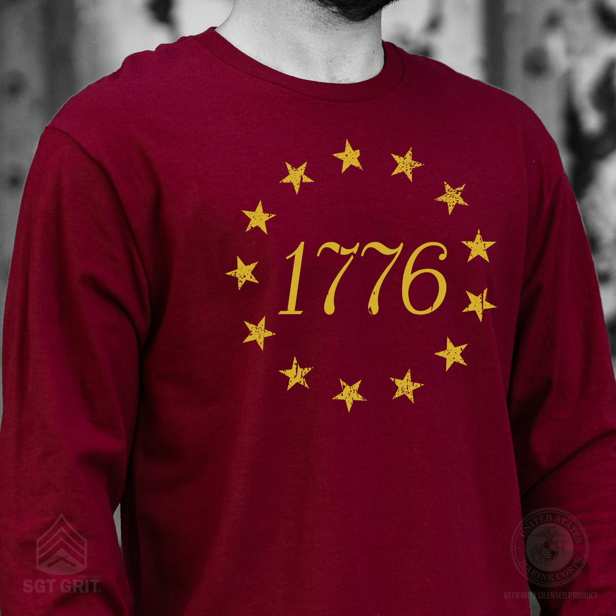 1776 Betsy Ross Flag Long Sleeve T-Shirt - SGT GRIT