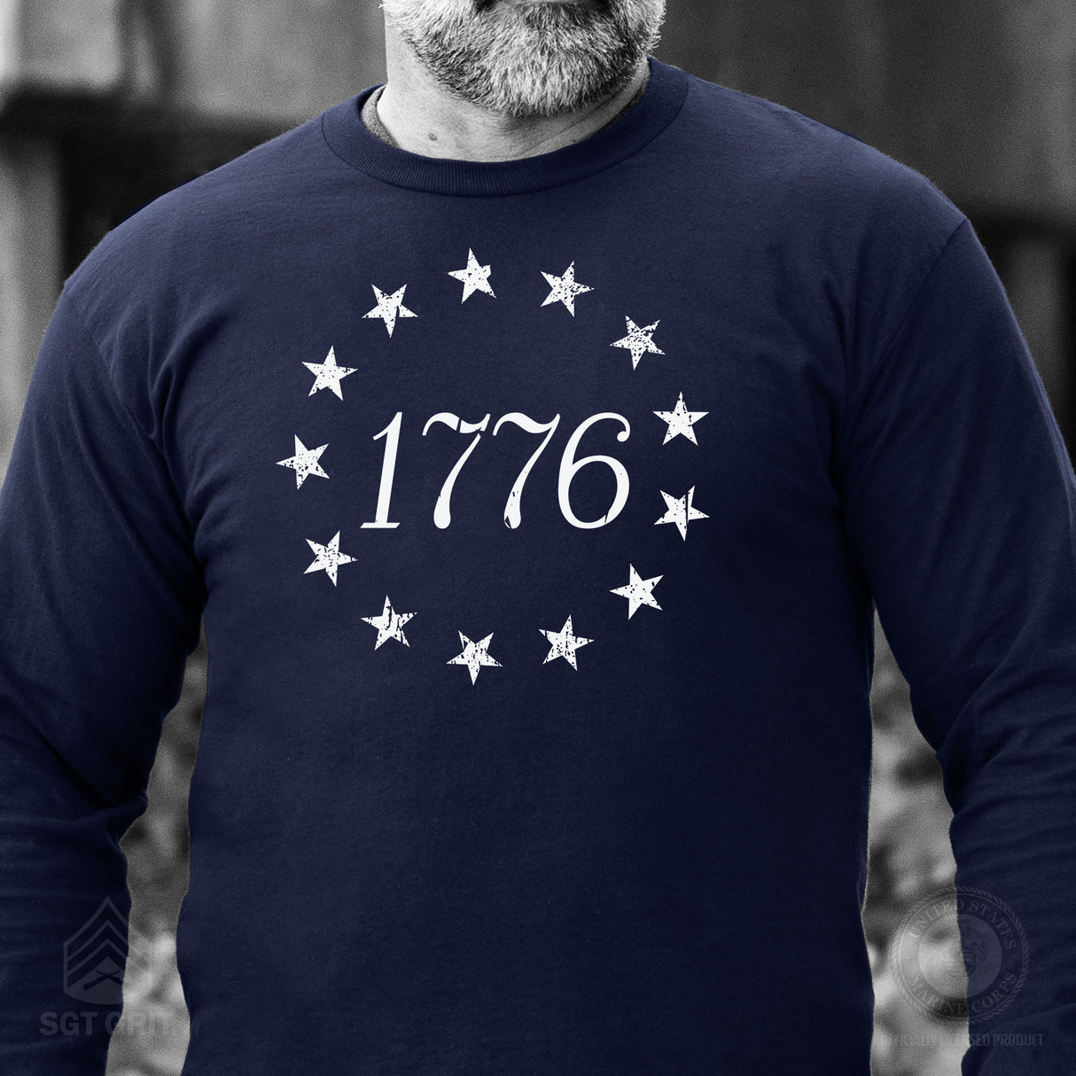 1776 Betsy Ross Flag Long Sleeve T-Shirt - SGT GRIT