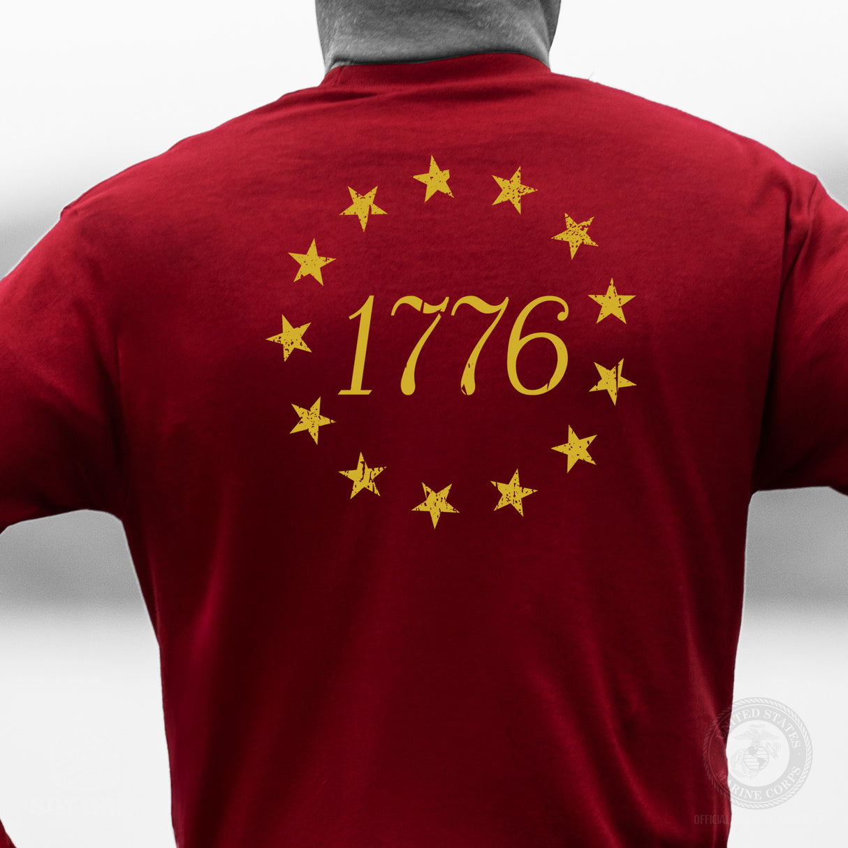 1776 Betsy Ross Flag Long Sleeve T-Shirt - Back Design - SGT GRIT