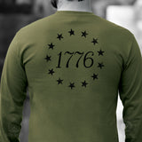1776 Betsy Ross Flag Long Sleeve T-Shirt - Back Design - SGT GRIT