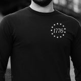 1776 Betsy Ross Flag Long Sleeve T-Shirt - Back Design - SGT GRIT