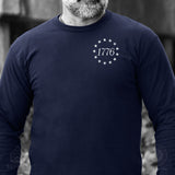 1776 Betsy Ross Flag Long Sleeve T-Shirt - Back Design - SGT GRIT