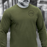 1776 Betsy Ross Flag Long Sleeve T-Shirt - Back Design - SGT GRIT