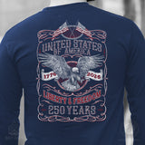 250 Years of Liberty & Freedom Long Sleeve T-Shirt - Back Design - SGT GRIT
