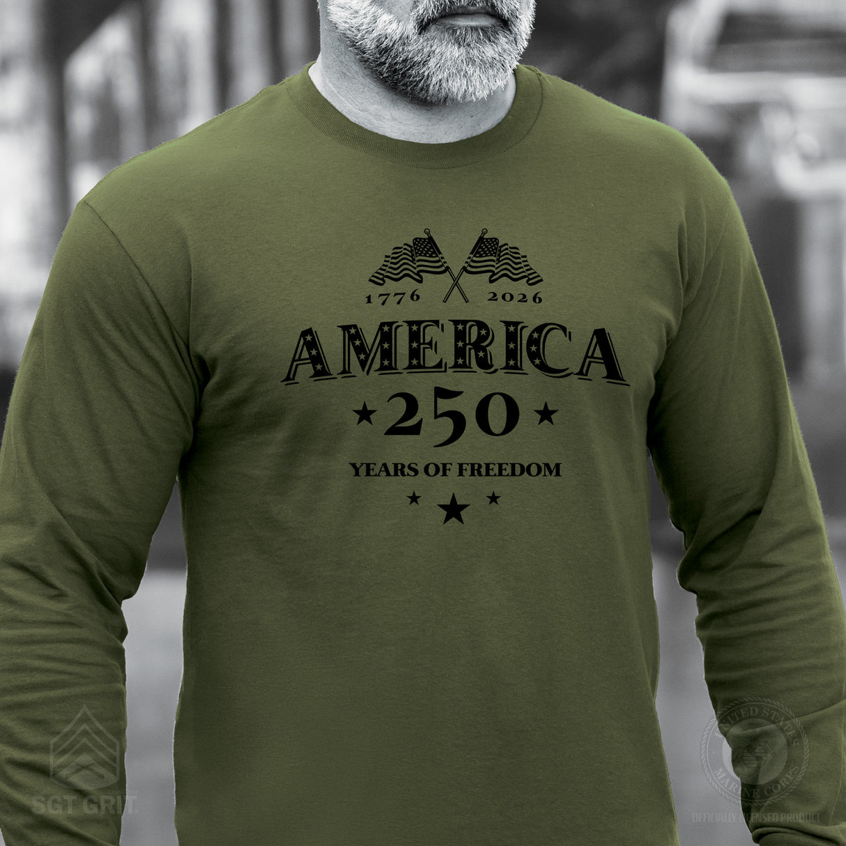 America 250 Years of Freedom Long Sleeve T-Shirt - SGT GRIT