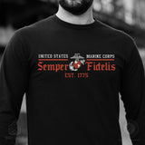 USMC Semper Fidelis Long Sleeve T-Shirt - SGT GRIT