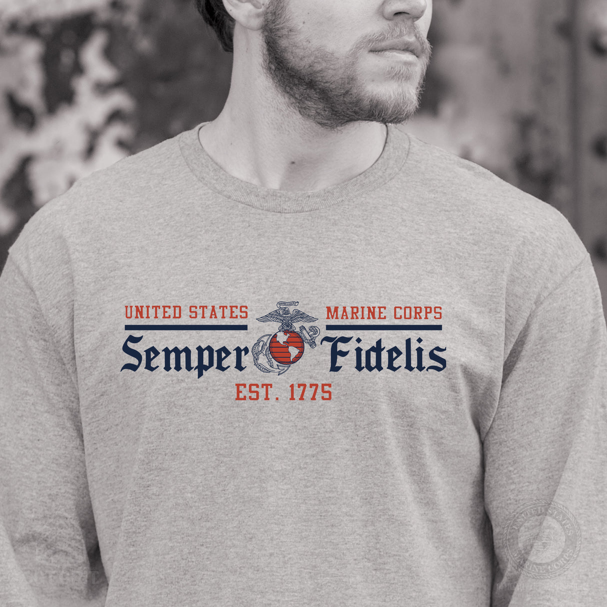 USMC Semper Fidelis Long Sleeve T-Shirt - SGT GRIT