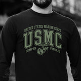 USMC Bold Collegiate Long Sleeve T-Shirt - SGT GRIT