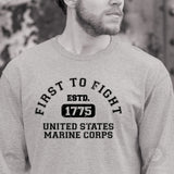 First to Fight Collegiate USMC Long Sleeve T-Shirt - SGT GRIT