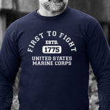 First to Fight Collegiate USMC Long Sleeve T-Shirt - SGT GRIT