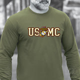 USMC Collegiate EGA Long Sleeve T-Shirt - SGT GRIT