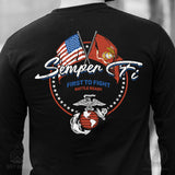 New Circle Full Back Design- Long Sleeve T-Shirt - SGT GRIT