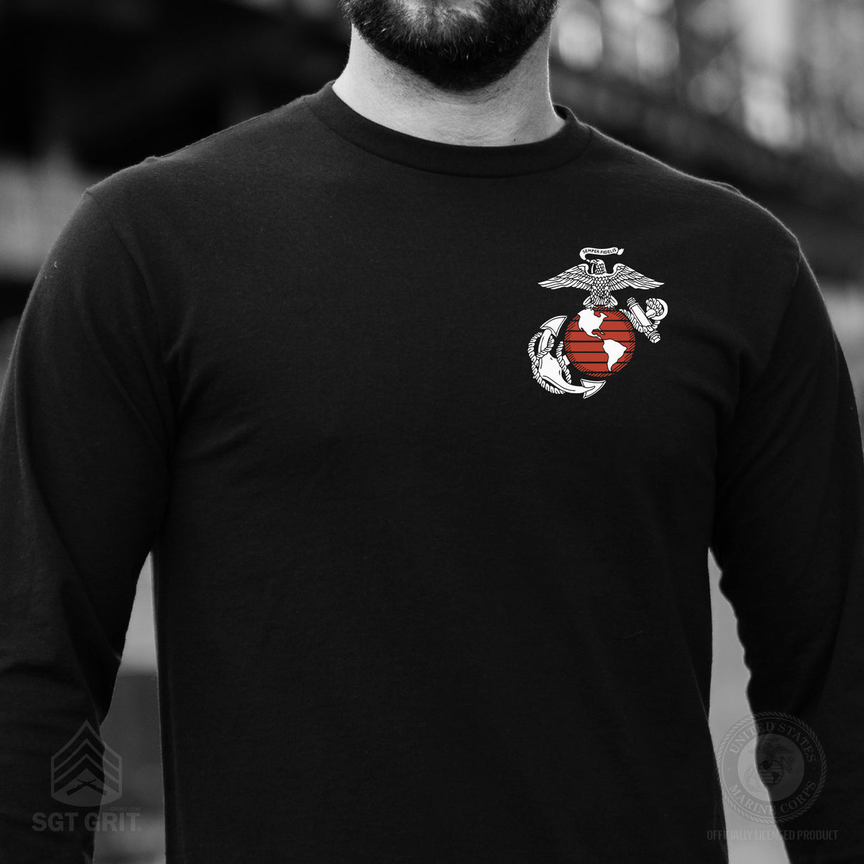 New Circle Full Back Design- Long Sleeve T-Shirt - SGT GRIT