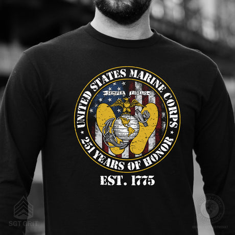 USMC 251st Birthday Long Sleeve T-Shirt - SGT GRIT