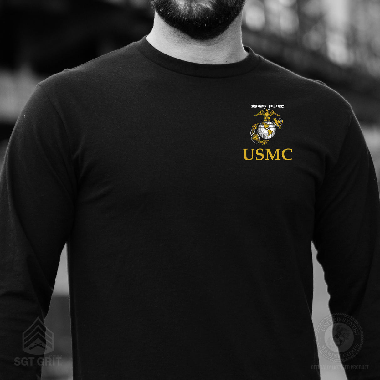 Old School Eagle, Globe, and Anchor Long Sleeve T-Shirt - SGT GRIT