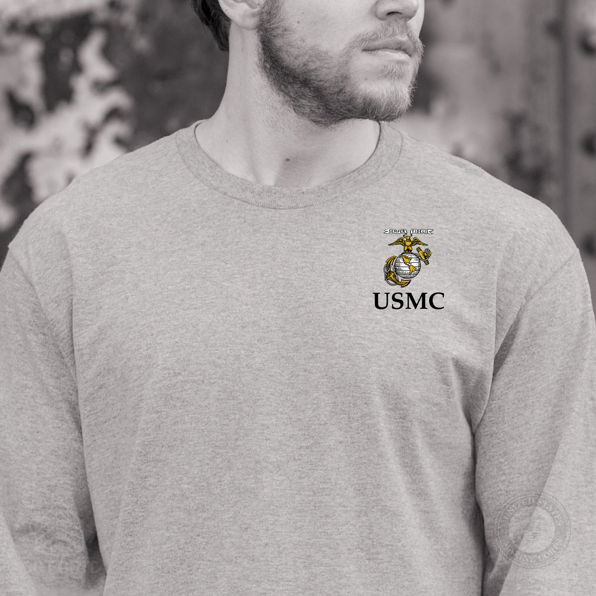 Old School Eagle, Globe, and Anchor Long Sleeve T-Shirt - SGT GRIT