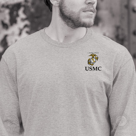 Old School Eagle, Globe, and Anchor Long Sleeve T-Shirt - SGT GRIT