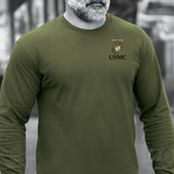Old School Eagle, Globe, and Anchor Long Sleeve T-Shirt - SGT GRIT