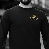 USMC Christmas Stocking Long Sleeve T-Shirt- Left Chest - SGT GRIT