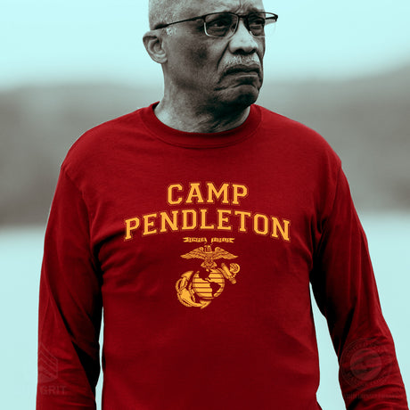 Marine Corps Base Collegiate EGA Long Sleeve T-Shirt - SGT GRIT