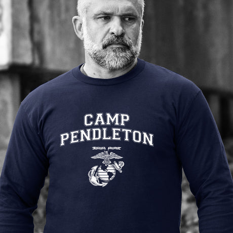 Marine Corps Base Collegiate EGA Long Sleeve T-Shirt - SGT GRIT