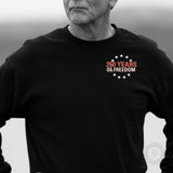 Cheers to 250 Years of Freedom Sweatshirt - Back Design - SGT GRIT