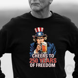 Cheers to 250 Years of Freedom Sweatshirt - SGT GRIT