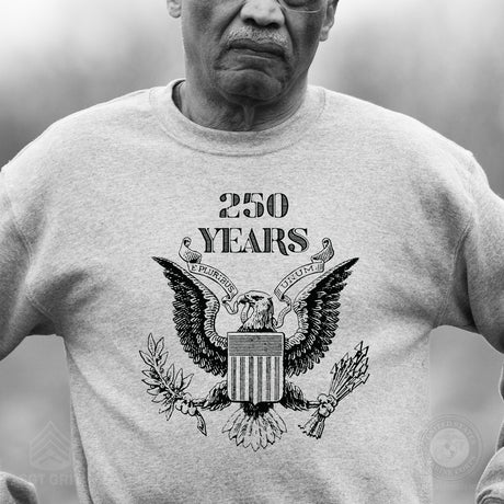 Vintage Eagle 250 Years Sweatshirt- Gray - SGT GRIT