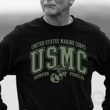 USMC Bold Collegiate Sweatshirt - SGT GRIT