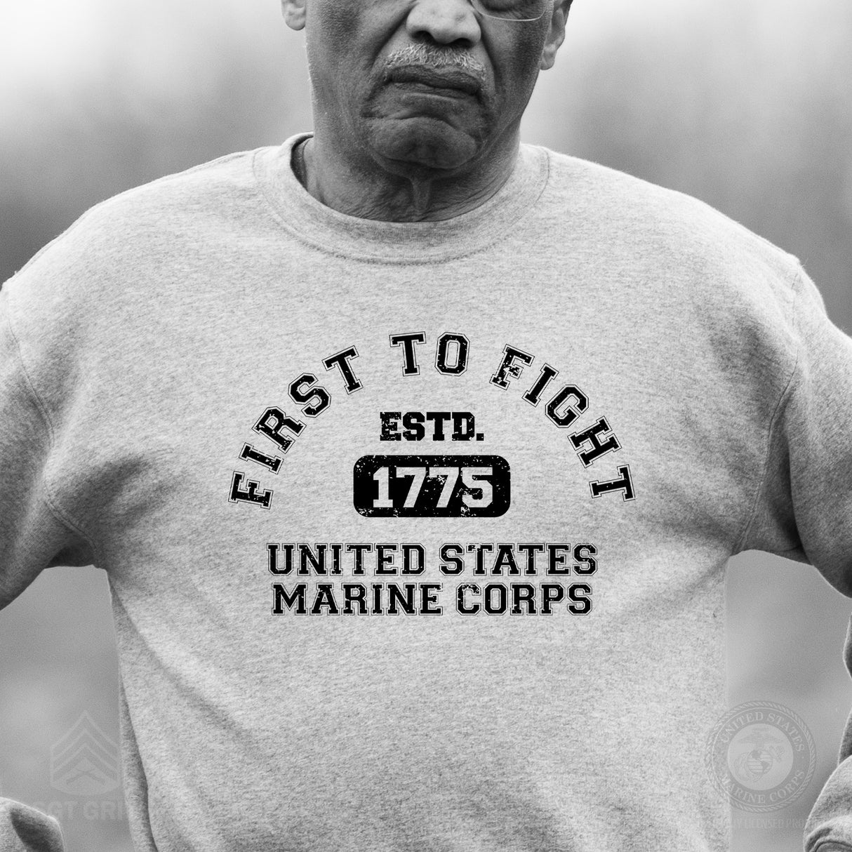 First to Fight Collegiate USMC Sweatshirt - SGT GRIT