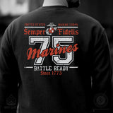 USMC Battle Ready ’75 Sweatshirt – Back Design - SGT GRIT