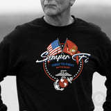 Semper Fi Crossed Flags Sweatshirt - SGT GRIT