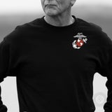 Semper Fi Crossed Flags Sweatshirt- Back Design - SGT GRIT