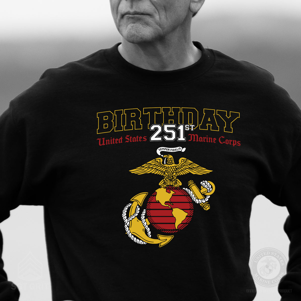 USMC 251st Birthday Sweatshirt - SGT GRIT