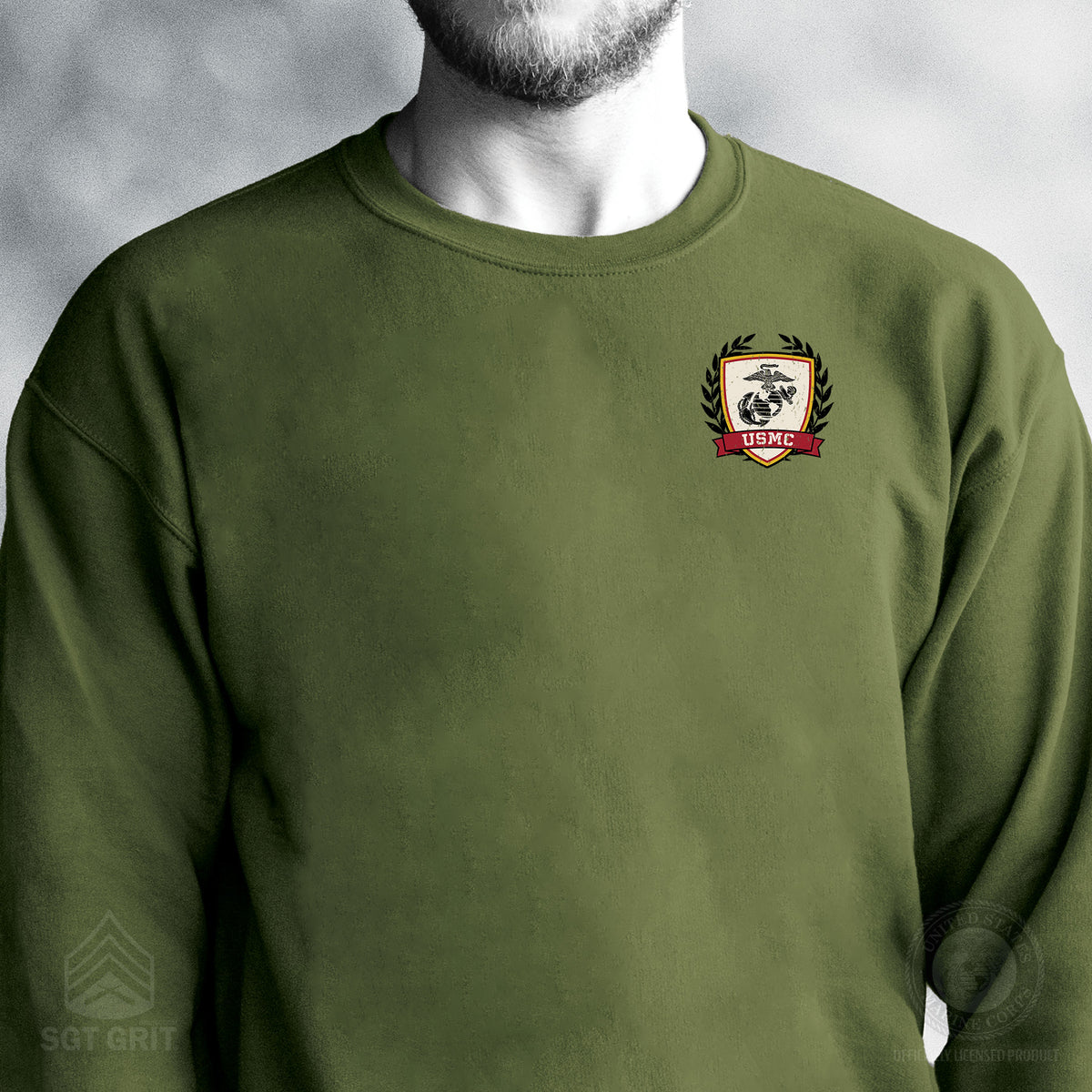 Collegiate Left Chest Crest Sweatshirt - SGT GRIT