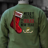 USMC Christmas Stocking Sweatshirt- Left Chest - SGT GRIT