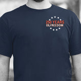 Cheers to 250 Years of Freedom T-Shirt - Back Design - SGT GRIT