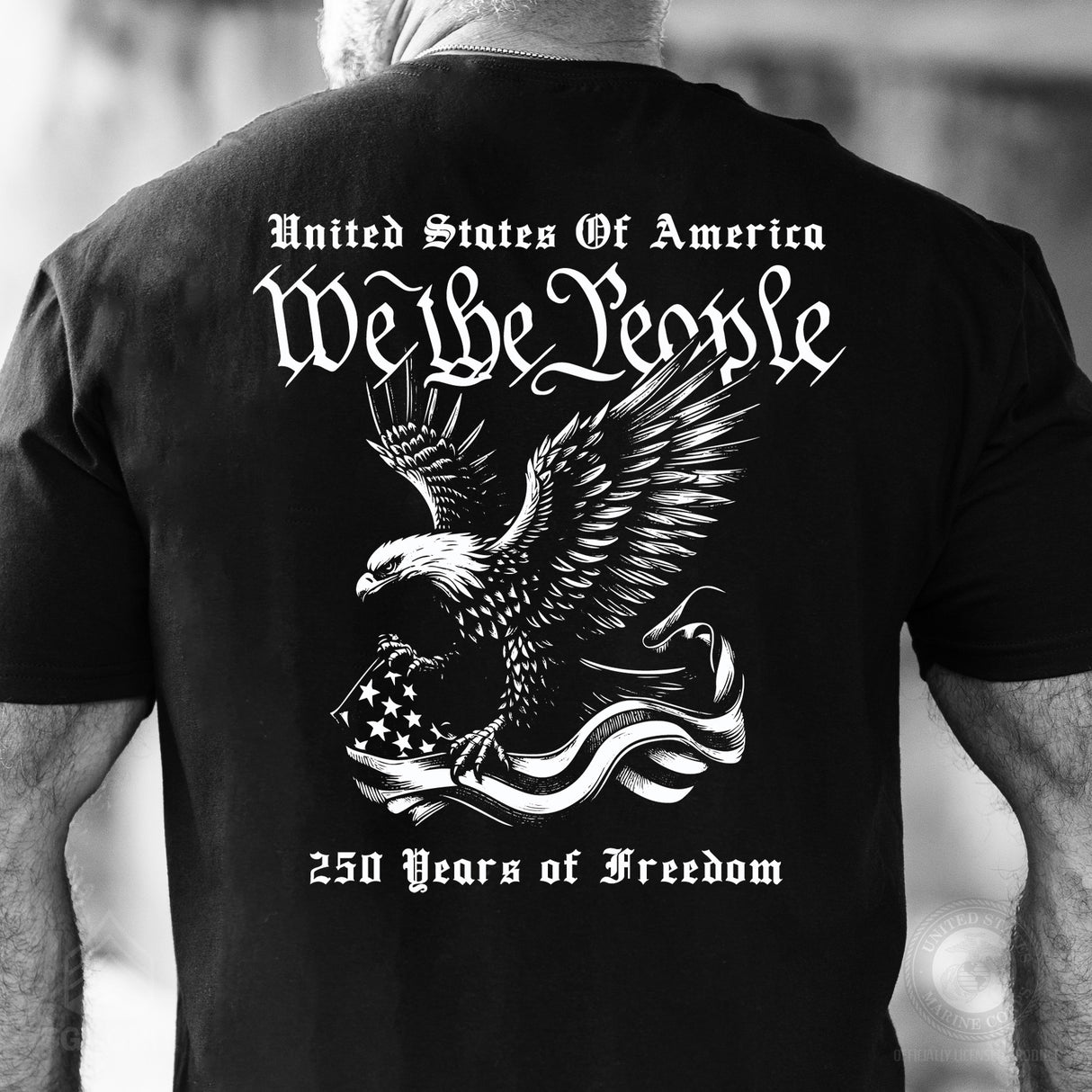 We The People 250 Years Eagle T-Shirt- Back Design - SGT GRIT