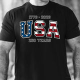 USA 250 Years Flag T-Shirt - SGT GRIT