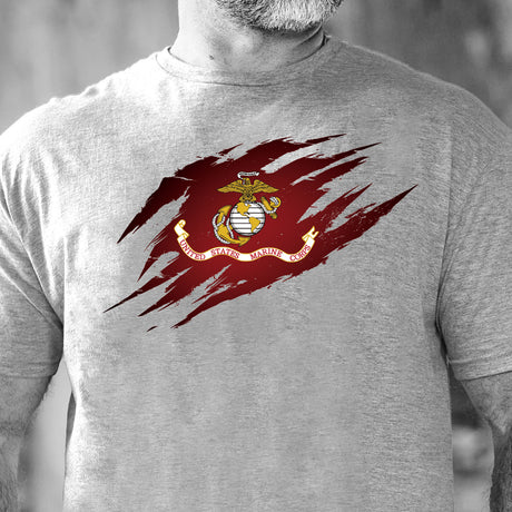 USMC Flag Tear Away T-Shirt - SGT GRIT