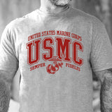 USMC Bold Collegiate T-Shirt - SGT GRIT