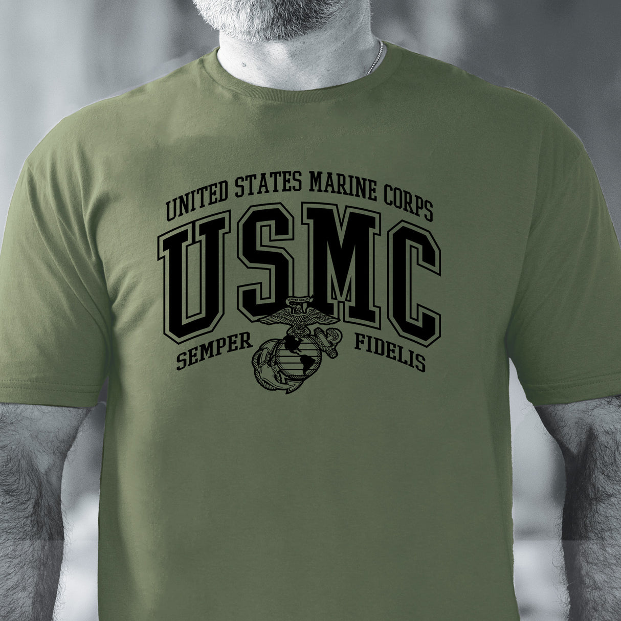 USMC Bold Collegiate T-Shirt - SGT GRIT