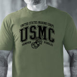 USMC Bold Collegiate T-Shirt - SGT GRIT