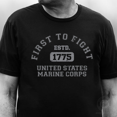 First to Fight Collegiate USMC T-Shirt - SGT GRIT