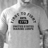 First to Fight Collegiate USMC T-Shirt - SGT GRIT