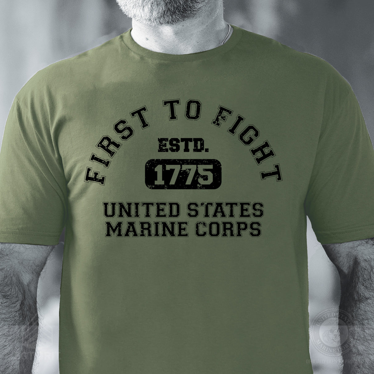 First to Fight Collegiate USMC T-Shirt - SGT GRIT